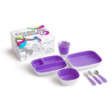 Munchkin Kit Completo Alimentação Color Me Hungry Roxo (7 Peças)